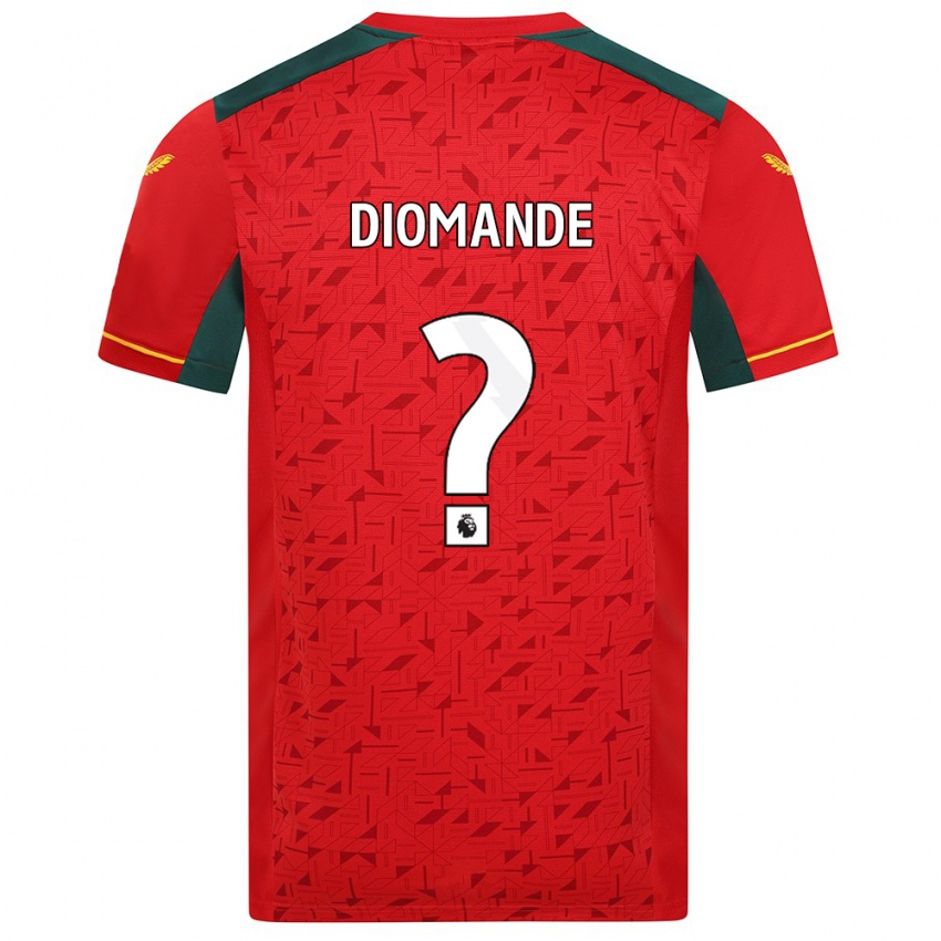 Niño Camiseta Muhamed Diomande #0 Rojo 2ª Equipación 2023/24 La Camisa Perú