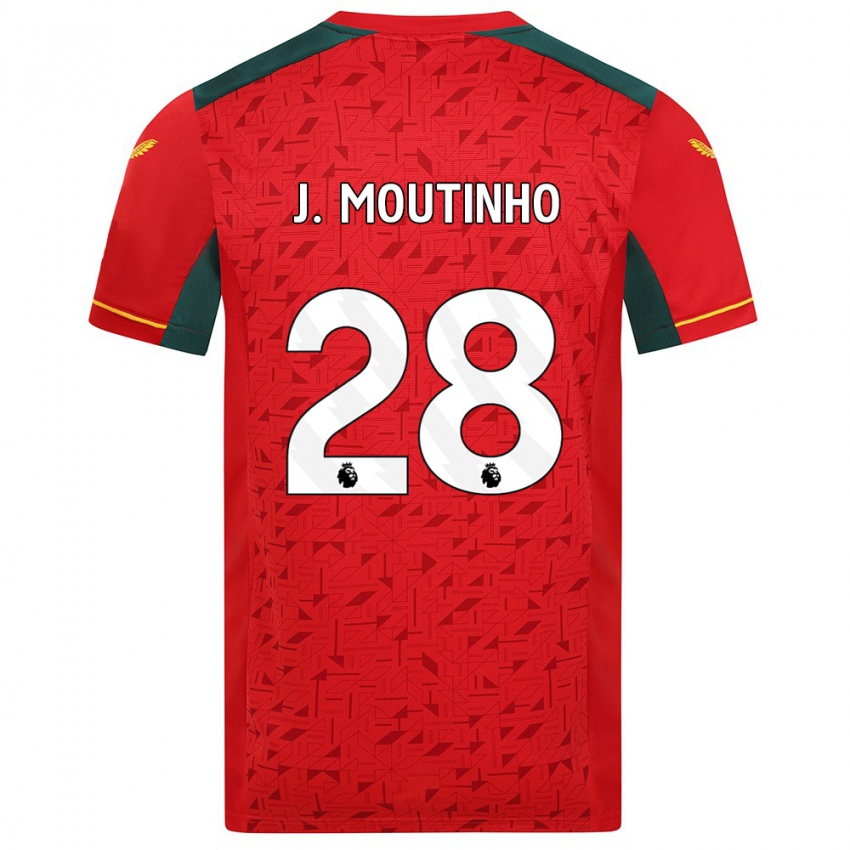 Niño Camiseta Joao Moutinho #28 Rojo 2ª Equipación 2023/24 La Camisa Perú