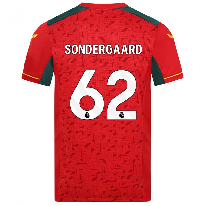 Niño Camiseta Andreas Sondergaard #62 Rojo 2ª Equipación 2023/24 La Camisa Perú