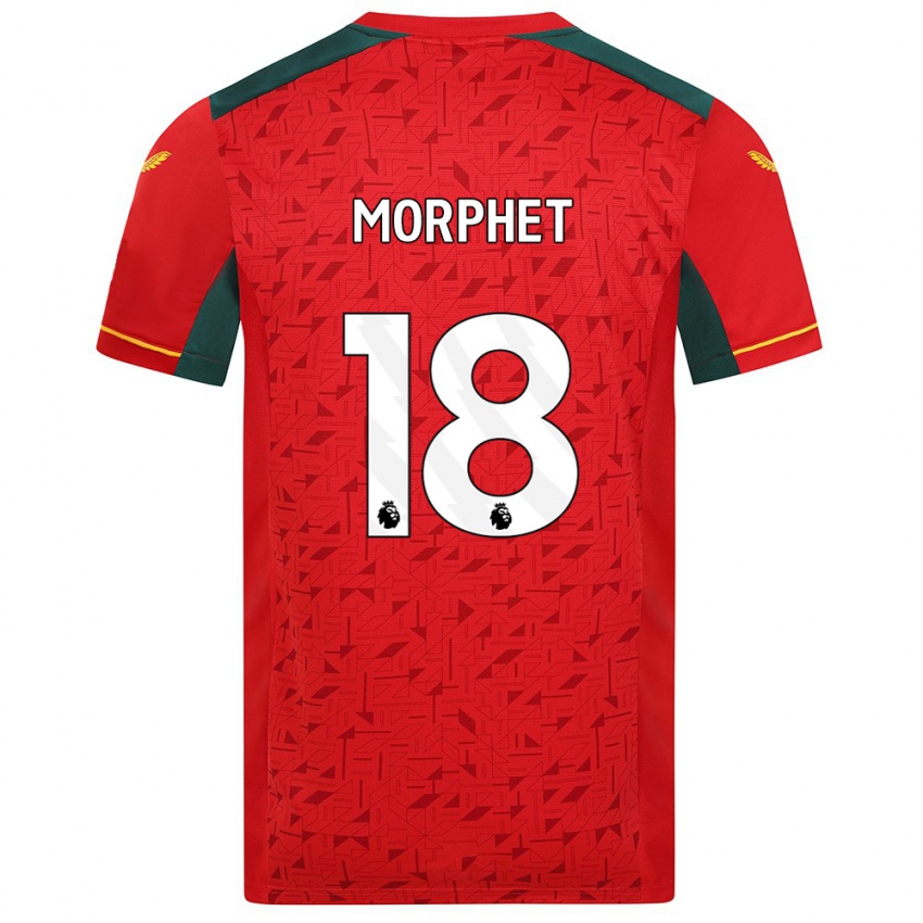 Niño Camiseta Anna Morphet #18 Rojo 2ª Equipación 2023/24 La Camisa Perú