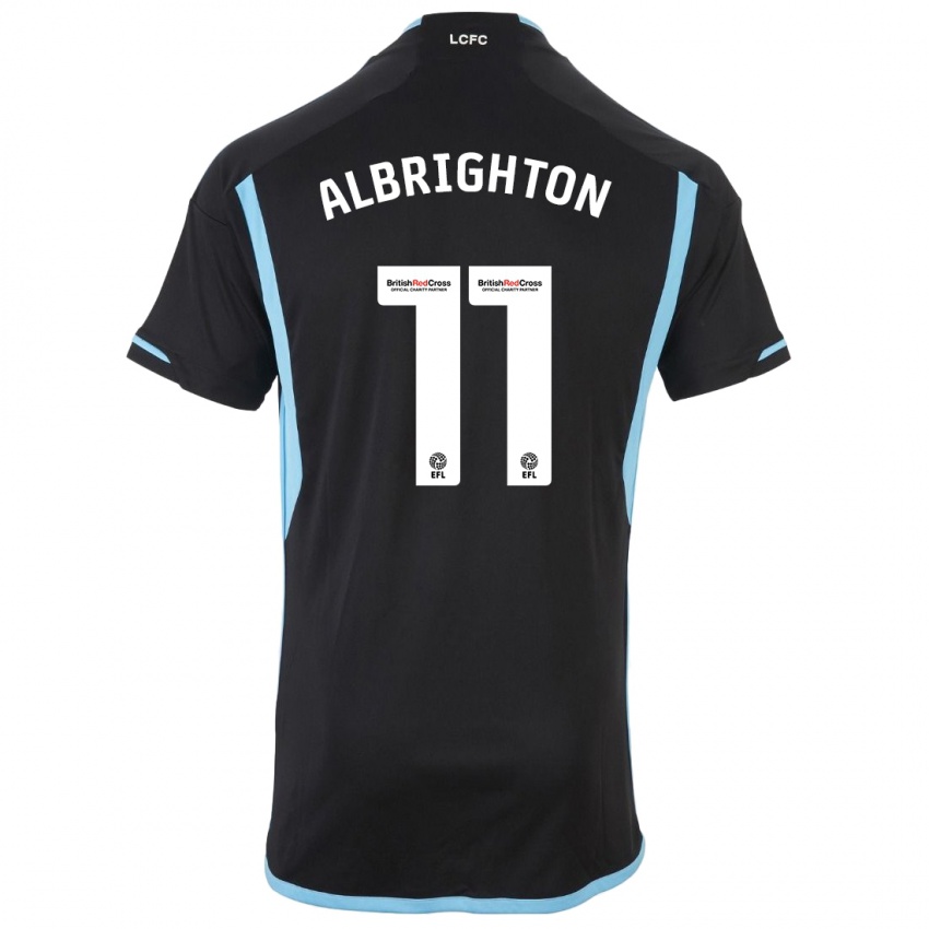 Niño Camiseta Marc Albrighton #11 Negro 2ª Equipación 2023/24 La Camisa Perú