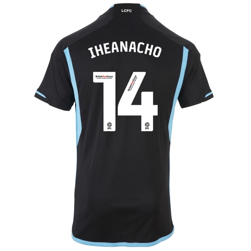 Niño Camiseta Kelechi Iheanacho #14 Negro 2ª Equipación 2023/24 La Camisa Perú