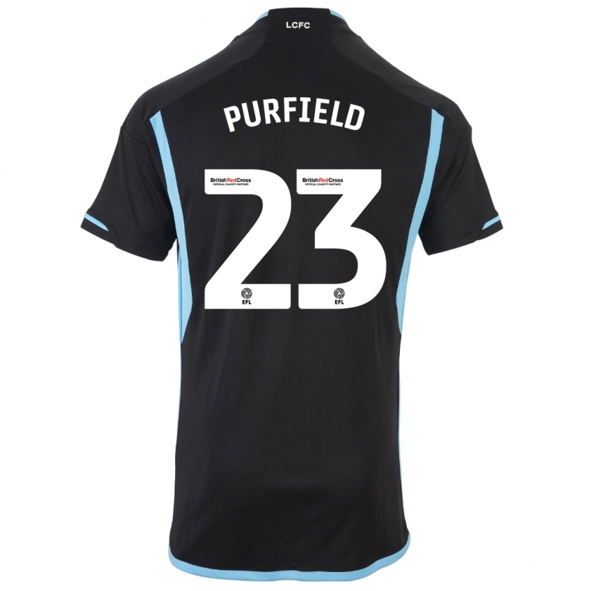 Niño Camiseta Jemma Purfield #23 Negro 2ª Equipación 2023/24 La Camisa Perú