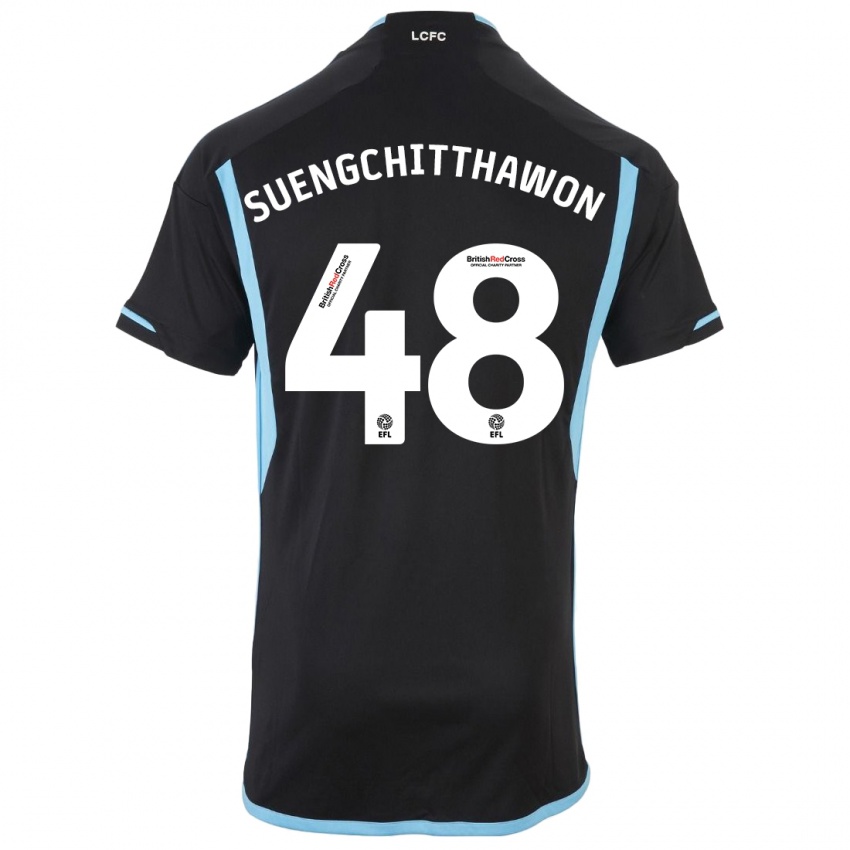 Niño Camiseta Thanawat Suengchitthawon #48 Negro 2ª Equipación 2023/24 La Camisa Perú