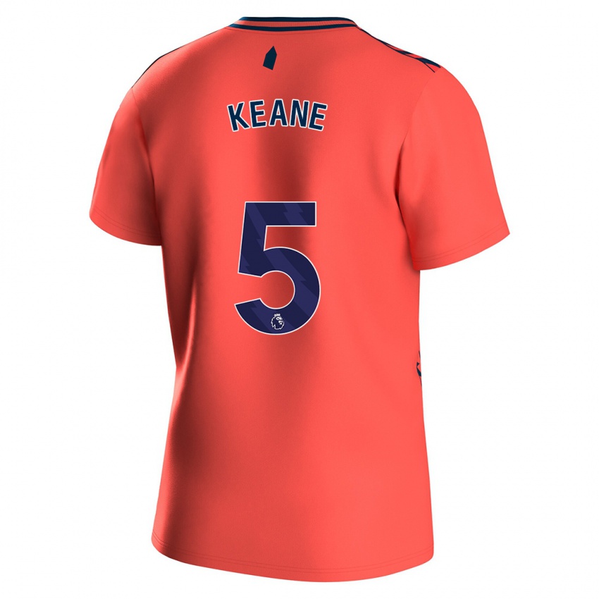 Niño Camiseta Michael Keane #5 Coralino 2ª Equipación 2023/24 La Camisa Perú