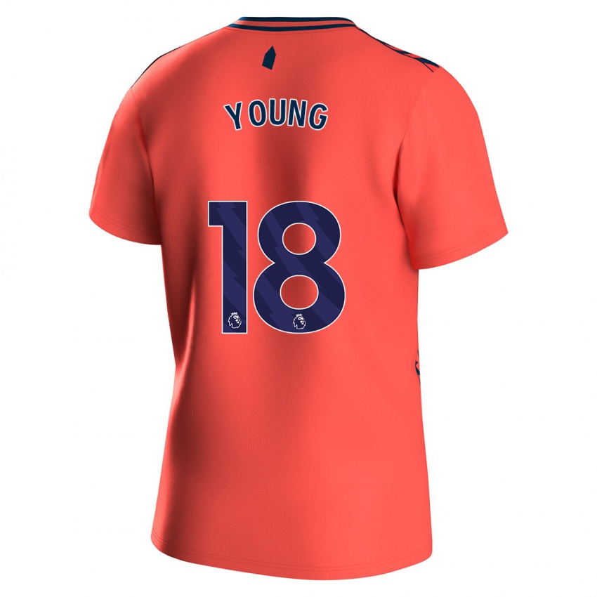 Niño Camiseta Ashley Young #18 Coralino 2ª Equipación 2023/24 La Camisa Perú