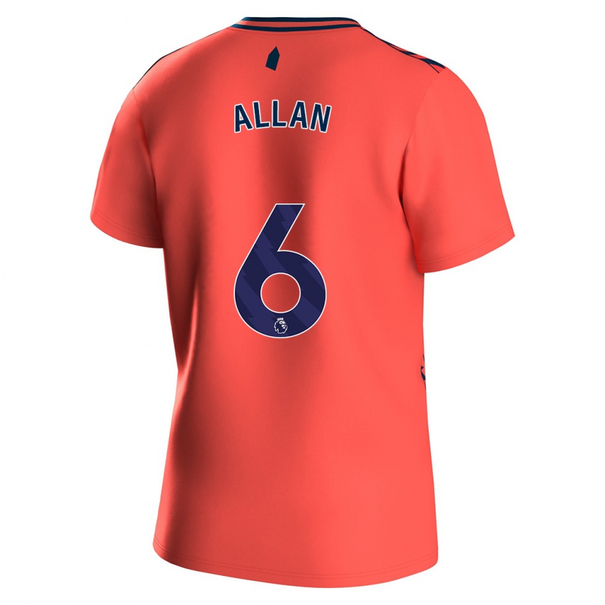 Niño Camiseta Allan #6 Coralino 2ª Equipación 2023/24 La Camisa Perú