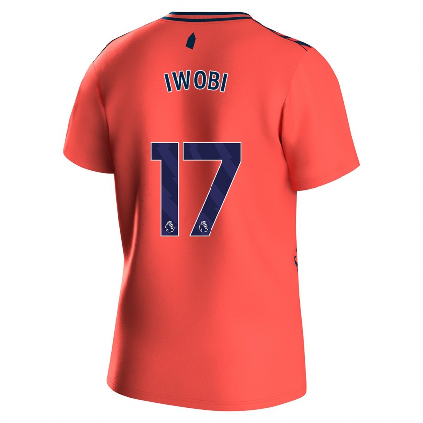 Niño Camiseta Alex Iwobi #17 Coralino 2ª Equipación 2023/24 La Camisa Perú