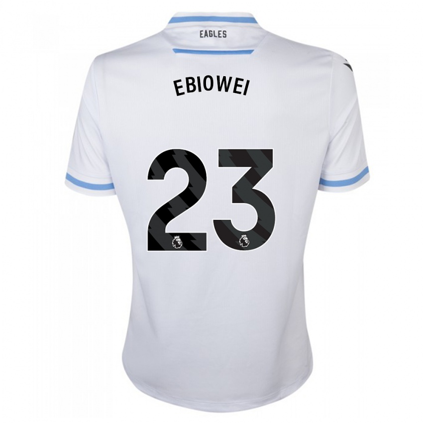 Niño Camiseta Malcolm Ebiowei #23 Blanco 2ª Equipación 2023/24 La Camisa Perú