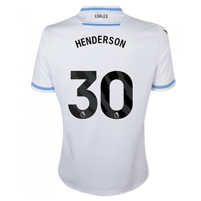 Niño Camiseta Dean Henderson #30 Blanco 2ª Equipación 2023/24 La Camisa Perú