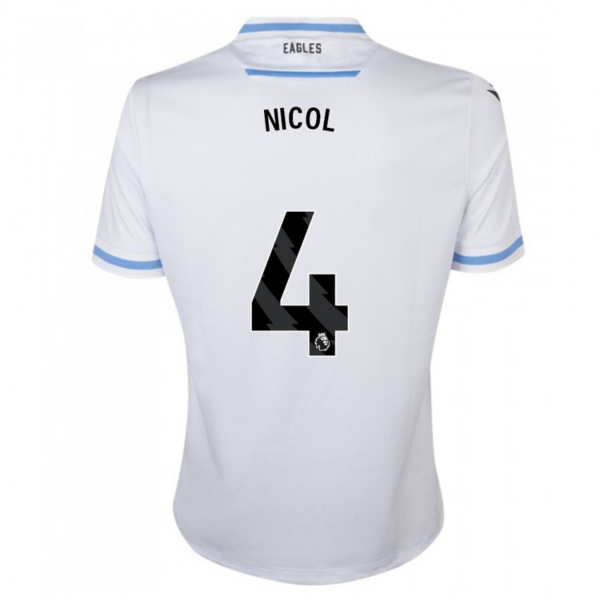 Niño Camiseta Leigh Nicol #4 Blanco 2ª Equipación 2023/24 La Camisa Perú