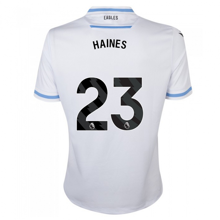 Niño Camiseta Coral-Jade Haines #23 Blanco 2ª Equipación 2023/24 La Camisa Perú