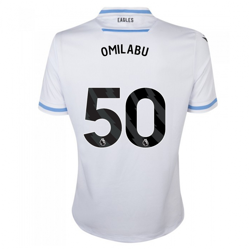 Niño Camiseta David Omilabu #50 Blanco 2ª Equipación 2023/24 La Camisa Perú