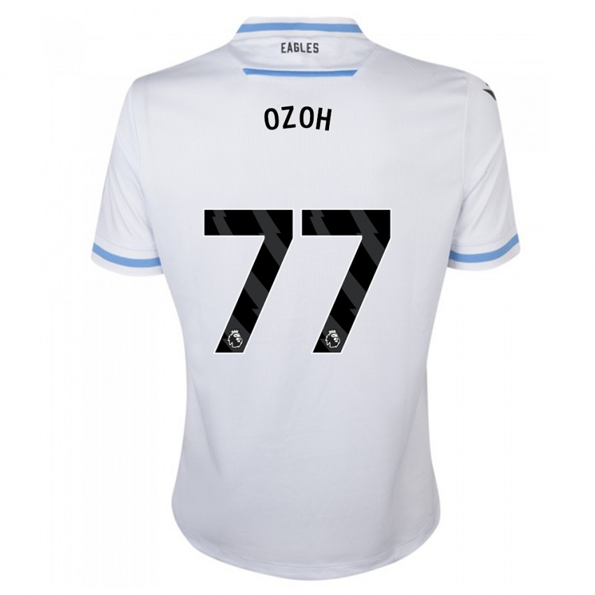 Niño Camiseta David Ozoh #77 Blanco 2ª Equipación 2023/24 La Camisa Perú