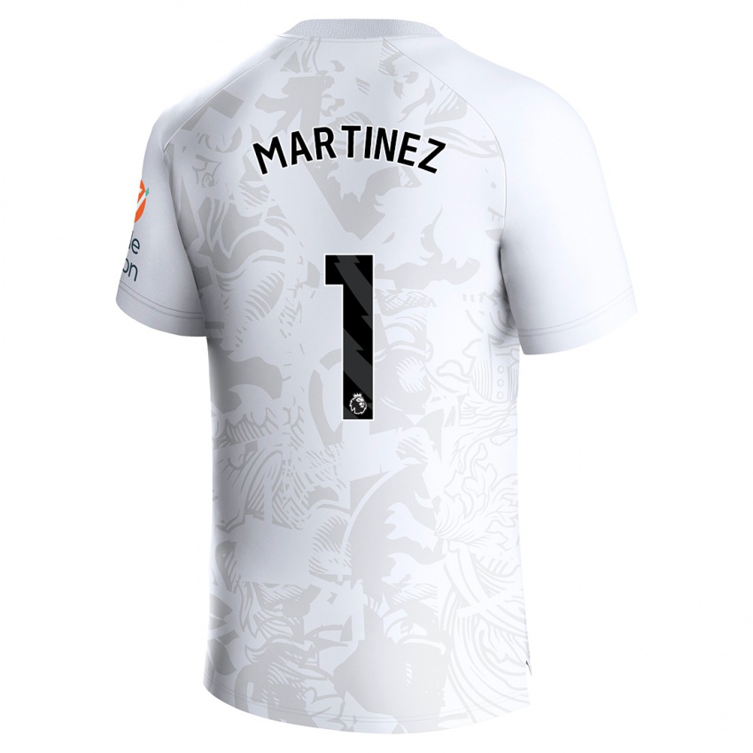 Niño Camiseta Emiliano Martínez #1 Blanco 2ª Equipación 2023/24 La Camisa Perú