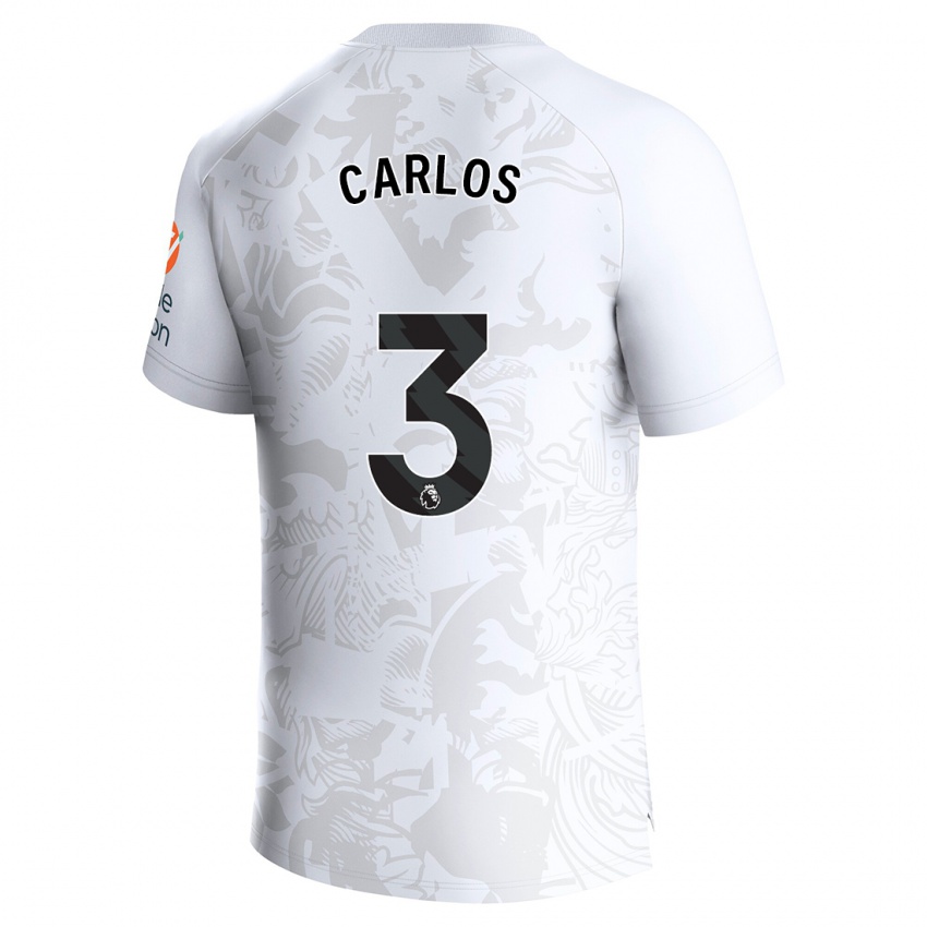 Niño Camiseta Diego Carlos #3 Blanco 2ª Equipación 2023/24 La Camisa Perú