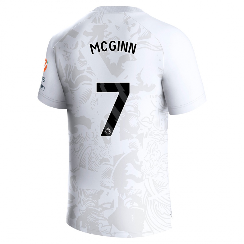 Niño Camiseta John Mcginn #7 Blanco 2ª Equipación 2023/24 La Camisa Perú