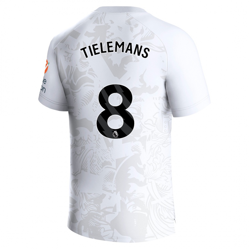 Niño Camiseta Youri Tielemans #8 Blanco 2ª Equipación 2023/24 La Camisa Perú