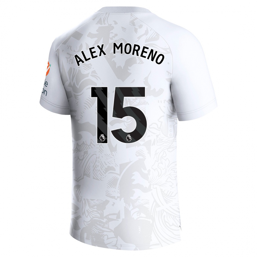 Niño Camiseta Álex Moreno #15 Blanco 2ª Equipación 2023/24 La Camisa Perú