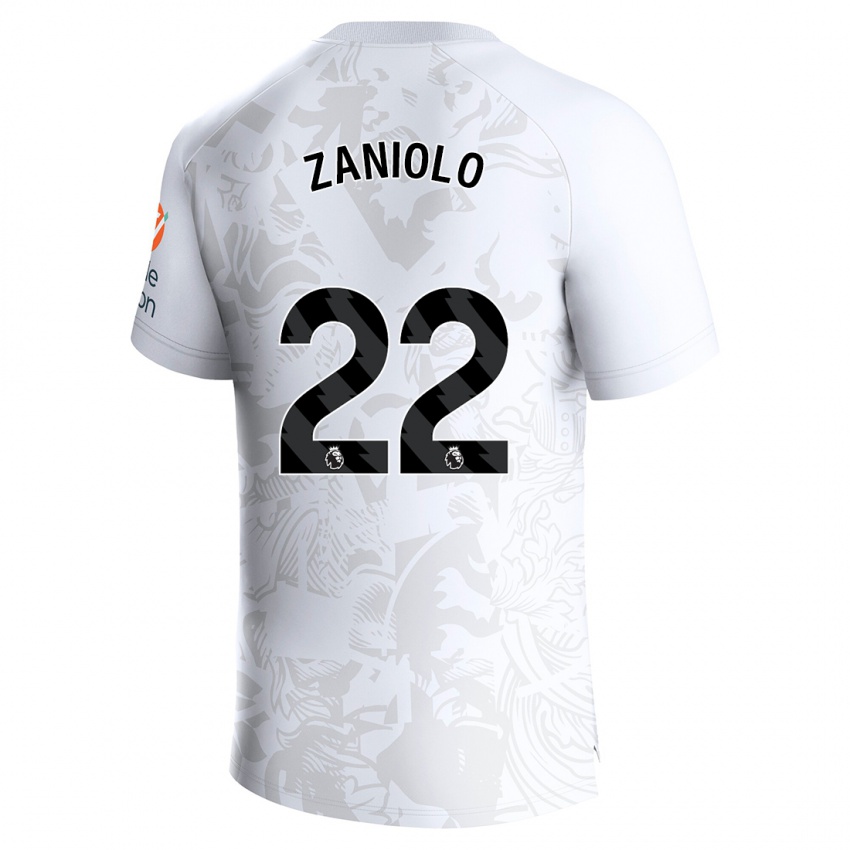 Niño Camiseta Nicolo Zaniolo #22 Blanco 2ª Equipación 2023/24 La Camisa Perú