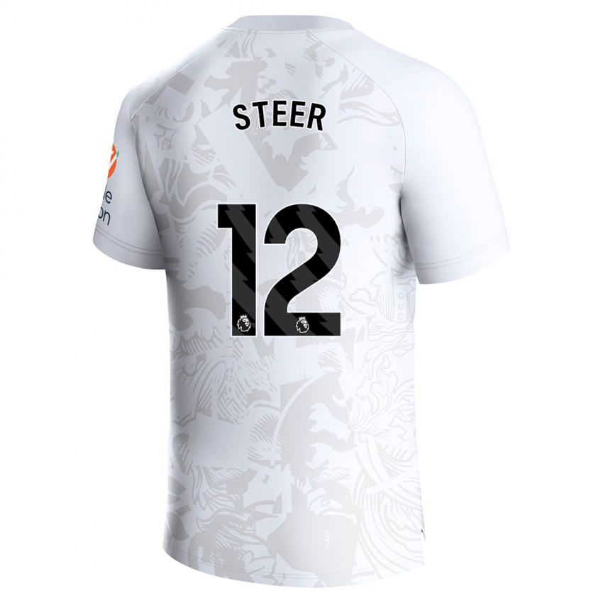 Niño Camiseta Jed Steer #12 Blanco 2ª Equipación 2023/24 La Camisa Perú