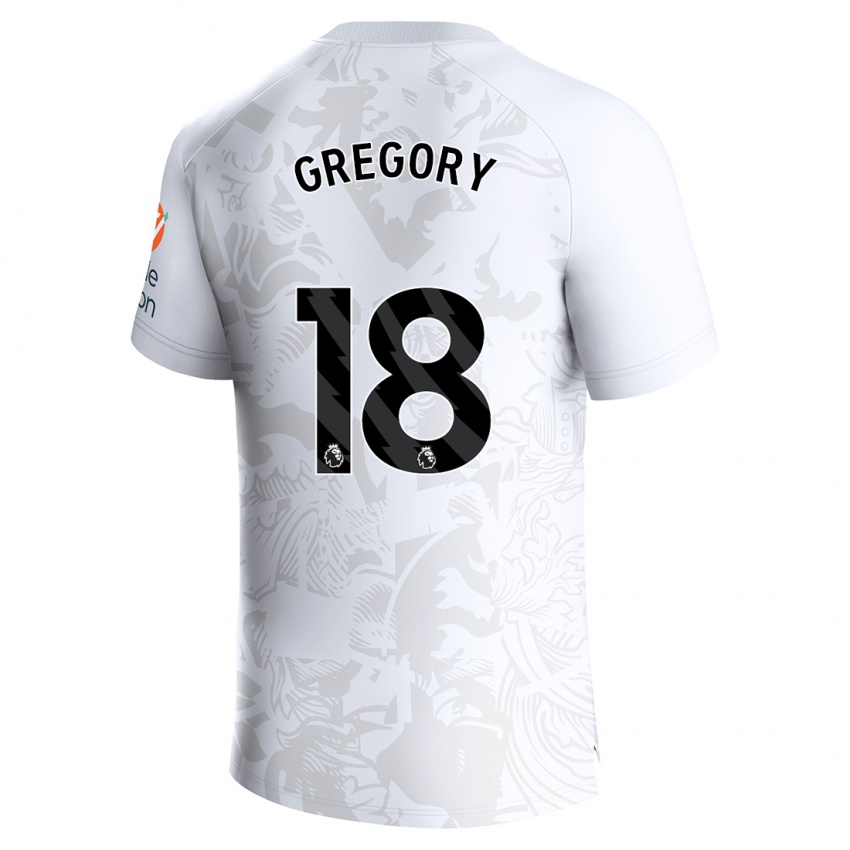 Niño Camiseta Freya Gregory #18 Blanco 2ª Equipación 2023/24 La Camisa Perú