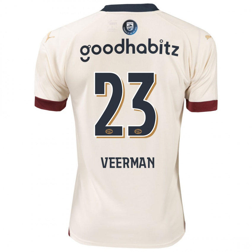 Niño Camiseta Joey Veerman #23 Blanquecino 2ª Equipación 2023/24 La Camisa Perú