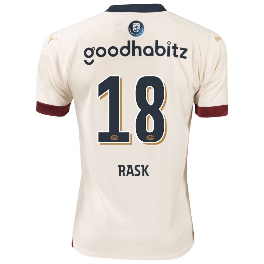 Niño Camiseta Caroline Rask #18 Blanquecino 2ª Equipación 2023/24 La Camisa Perú