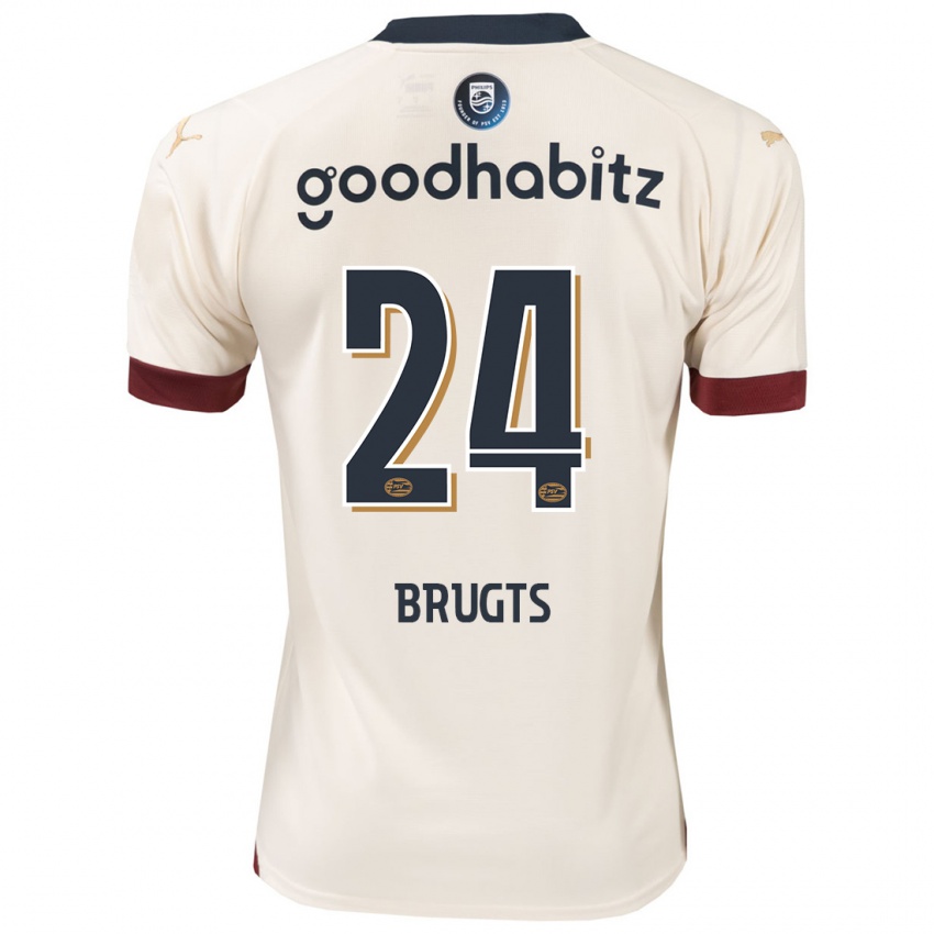 Niño Camiseta Esmee Brugts #24 Blanquecino 2ª Equipación 2023/24 La Camisa Perú