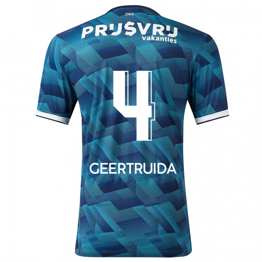 Niño Camiseta Lutsharel Geertruida #4 Azul 2ª Equipación 2023/24 La Camisa Perú