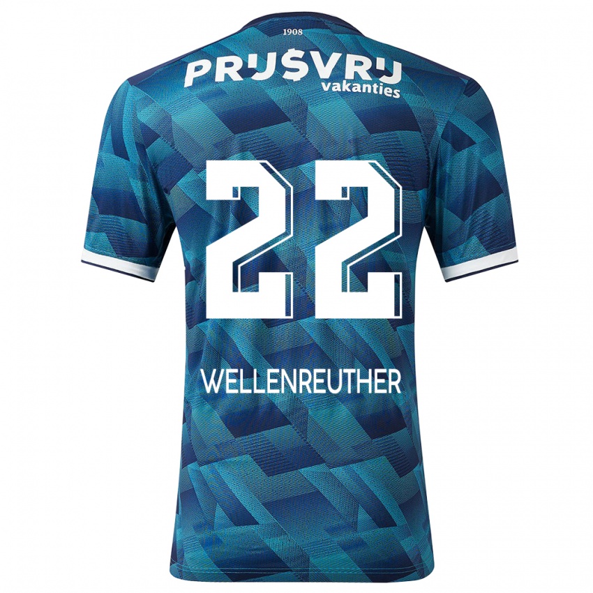 Niño Camiseta Timon Wellenreuther #22 Azul 2ª Equipación 2023/24 La Camisa Perú