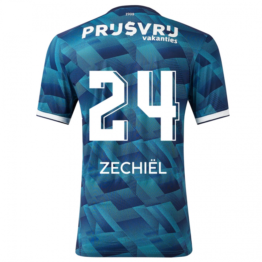 Niño Camiseta Gjivai Zechiel #24 Azul 2ª Equipación 2023/24 La Camisa Perú