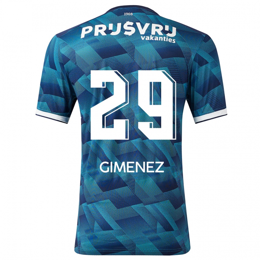 Niño Camiseta Santiago Gimenez #29 Azul 2ª Equipación 2023/24 La Camisa Perú