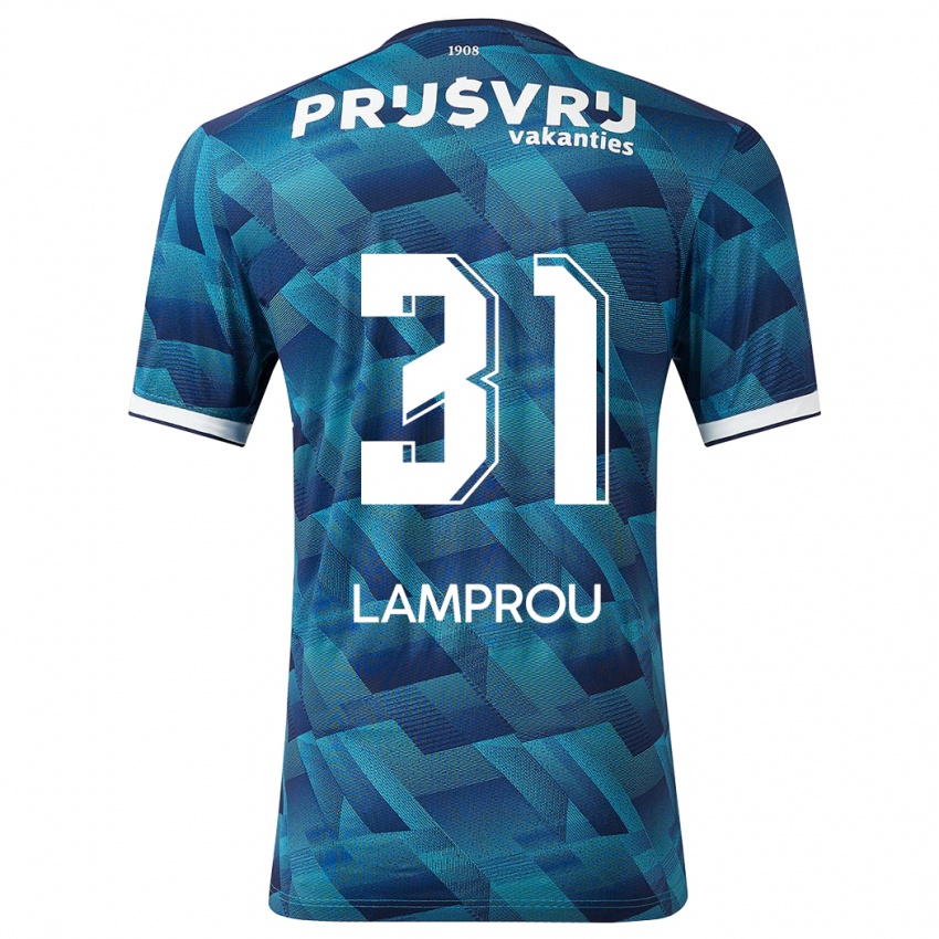 Niño Camiseta Kostas Lamprou #31 Azul 2ª Equipación 2023/24 La Camisa Perú