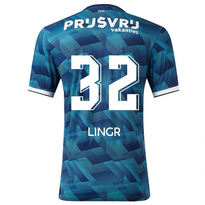 Niño Camiseta Ondrej Lingr #32 Azul 2ª Equipación 2023/24 La Camisa Perú