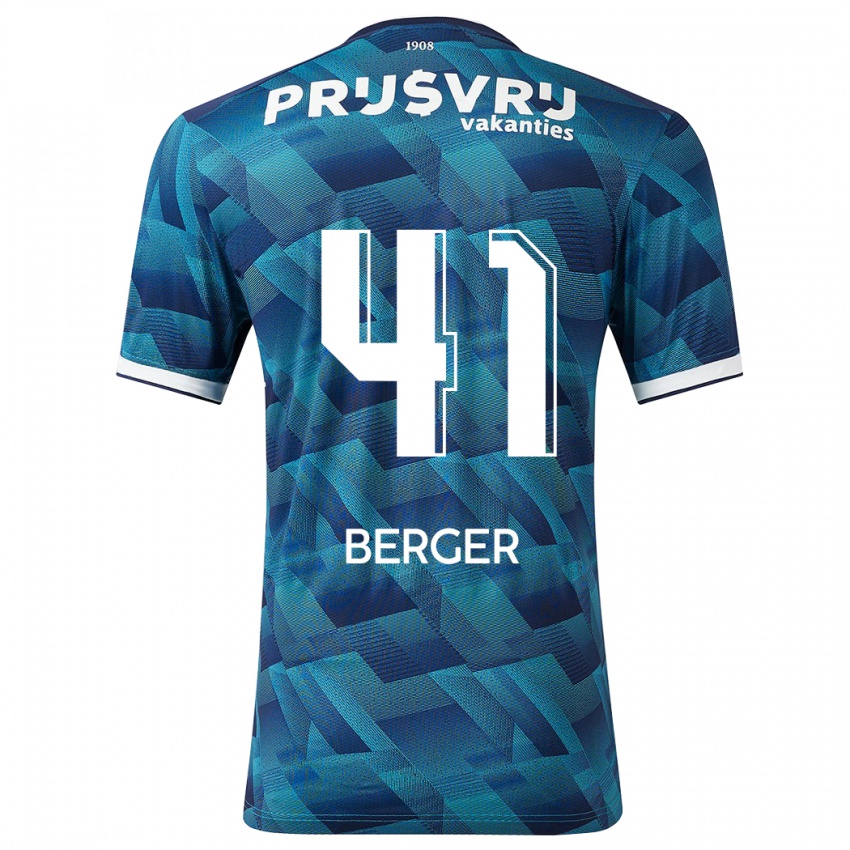 Niño Camiseta Mannou Berger #41 Azul 2ª Equipación 2023/24 La Camisa Perú