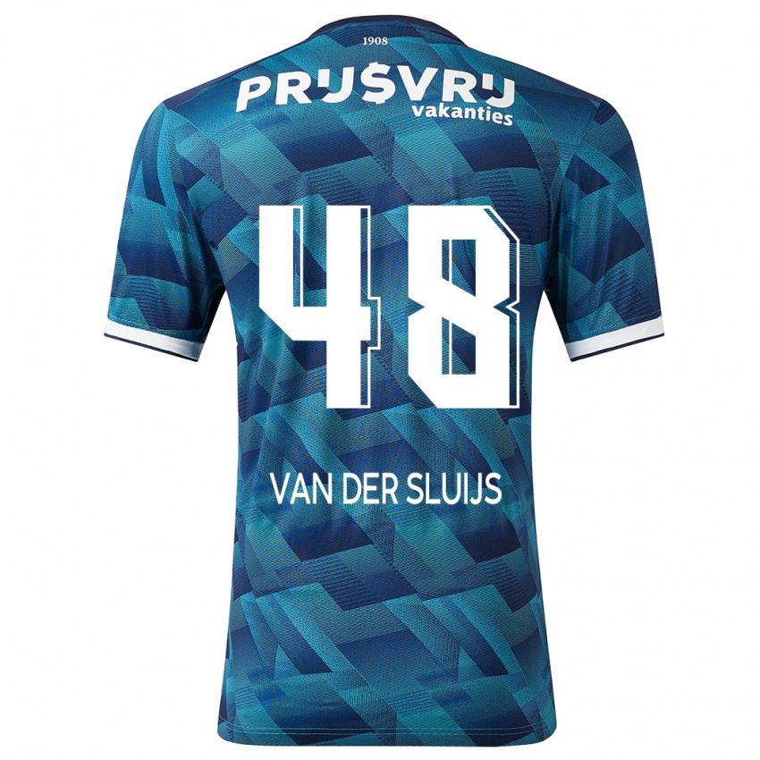 Niño Camiseta Joep Van Der Sluijs #48 Azul 2ª Equipación 2023/24 La Camisa Perú