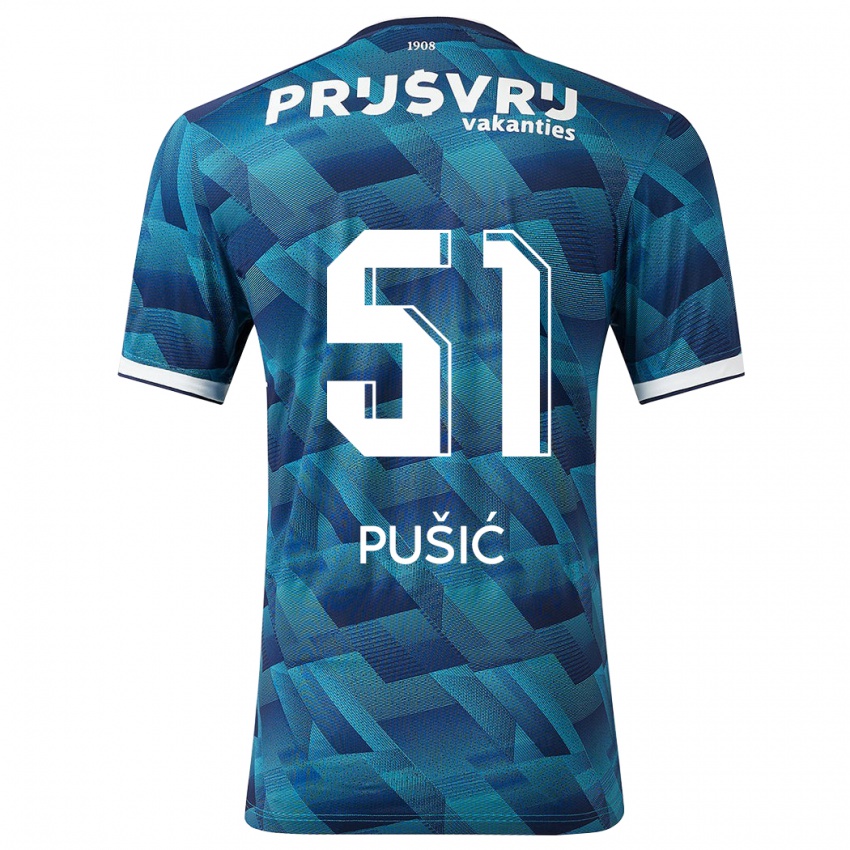 Niño Camiseta Noah Pušić #51 Azul 2ª Equipación 2023/24 La Camisa Perú