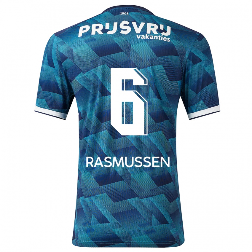 Niño Camiseta Jacob Rasmussen #6 Azul 2ª Equipación 2023/24 La Camisa Perú