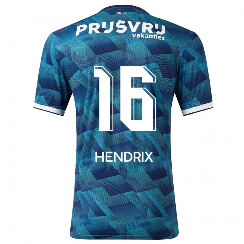 Niño Camiseta Jorrit Hendrix #16 Azul 2ª Equipación 2023/24 La Camisa Perú