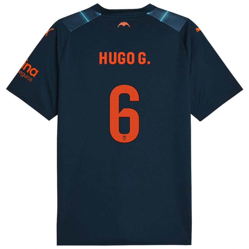 Niño Camiseta Hugo Guillamon #6 Azul Marino 2ª Equipación 2023/24 La Camisa Perú