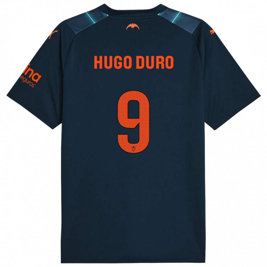 Niño Camiseta Hugo Duro #9 Azul Marino 2ª Equipación 2023/24 La Camisa Perú