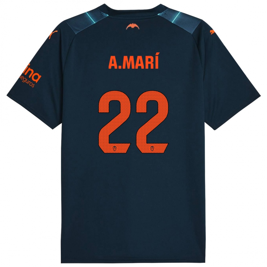 Niño Camiseta Alberto Marí #22 Azul Marino 2ª Equipación 2023/24 La Camisa Perú