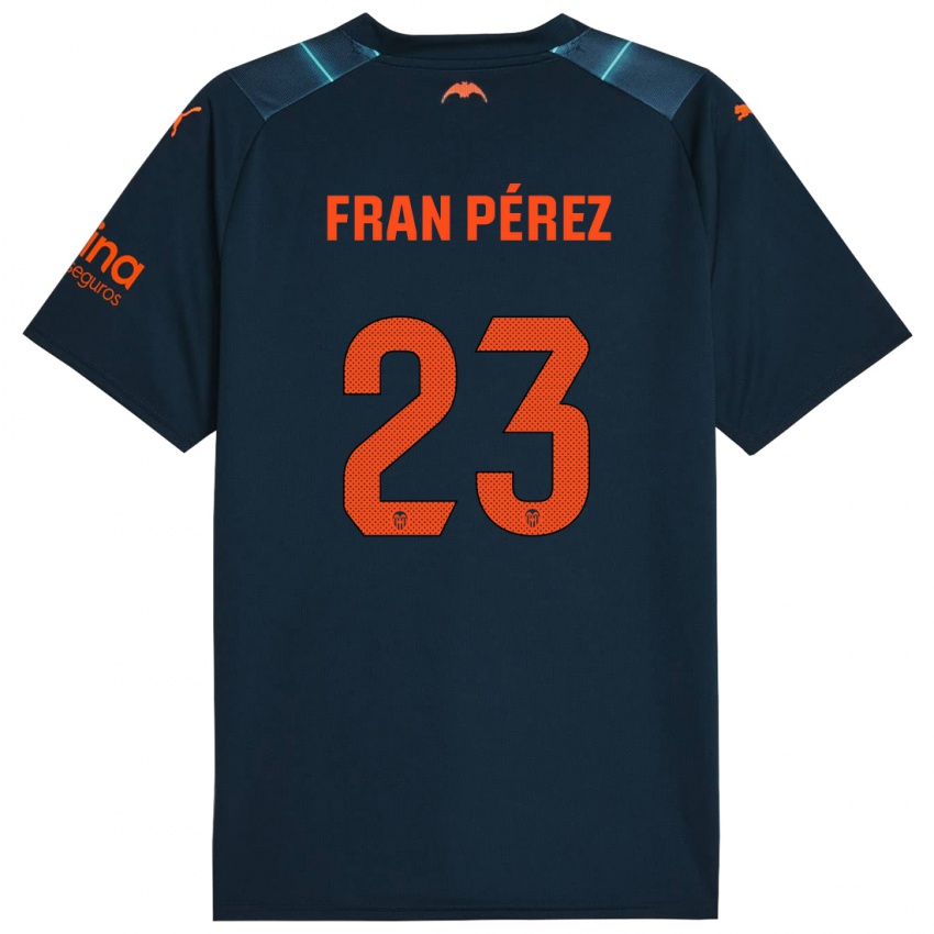 Niño Camiseta Fran Pérez #23 Azul Marino 2ª Equipación 2023/24 La Camisa Perú