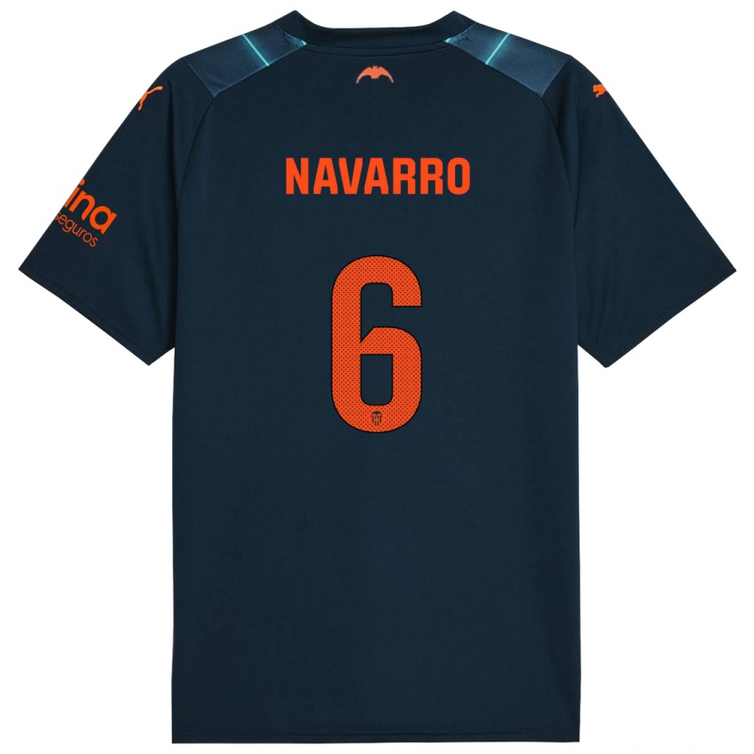 Niño Camiseta Javi Navarro #6 Azul Marino 2ª Equipación 2023/24 La Camisa Perú