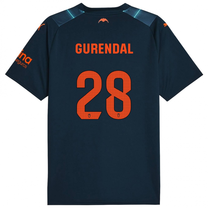 Niño Camiseta Alexander Gurendal #28 Azul Marino 2ª Equipación 2023/24 La Camisa Perú