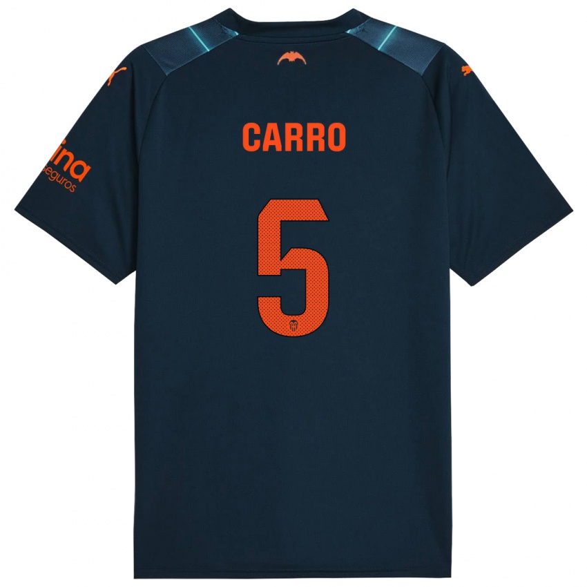 Niño Camiseta Marta Carro #5 Azul Marino 2ª Equipación 2023/24 La Camisa Perú