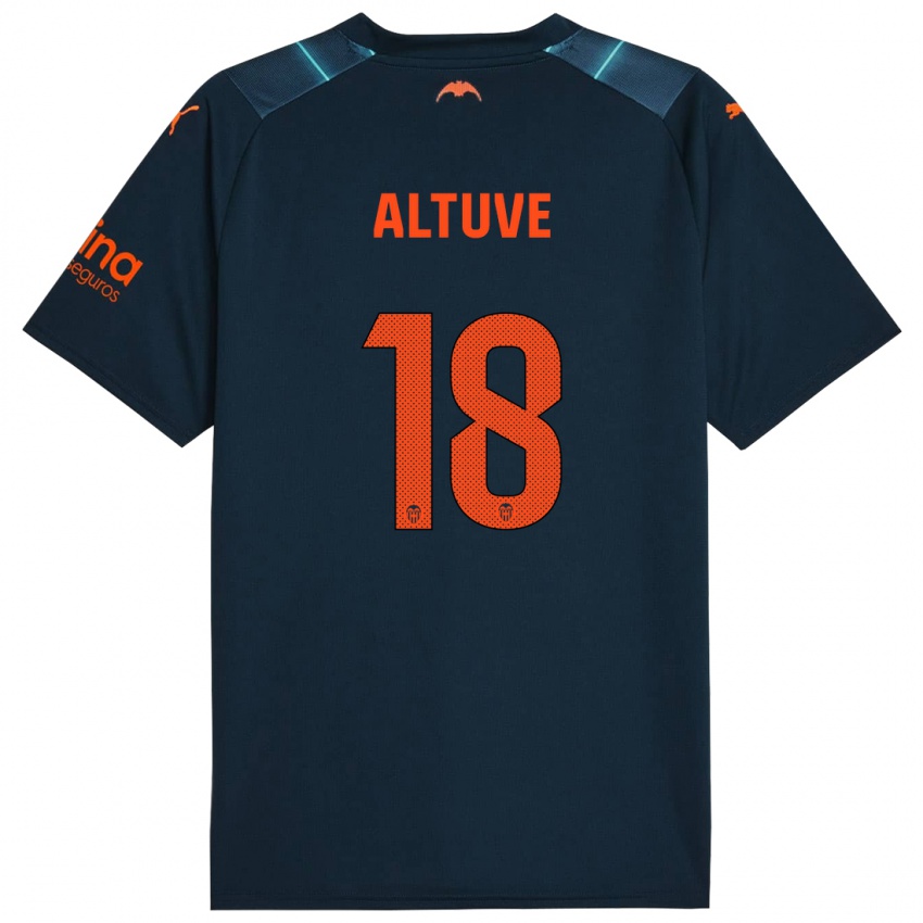 Niño Camiseta Oriana Altuve #18 Azul Marino 2ª Equipación 2023/24 La Camisa Perú