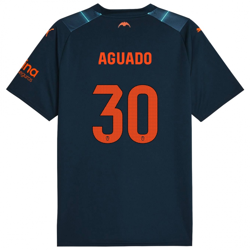 Niño Camiseta Julia Aguado #30 Azul Marino 2ª Equipación 2023/24 La Camisa Perú