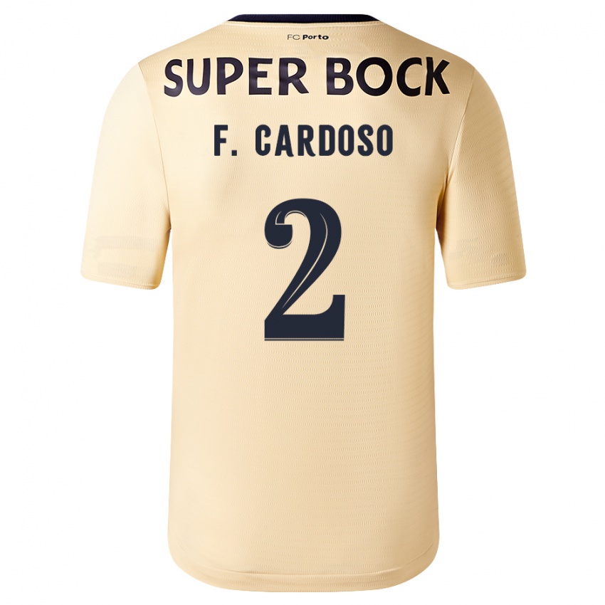 Niño Camiseta Fabio Cardoso #2 Beige-Dorado 2ª Equipación 2023/24 La Camisa Perú